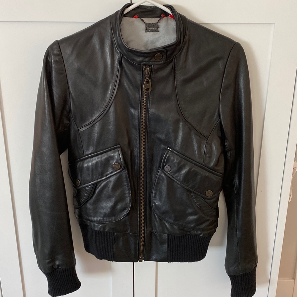 Doma leather bomber jacket